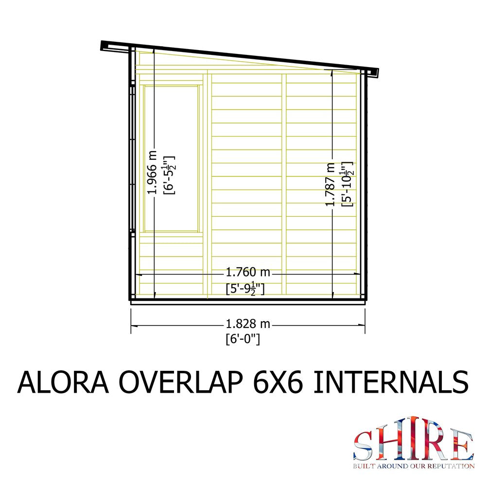 Shire Alora 6x6 Pent Sumerhouse