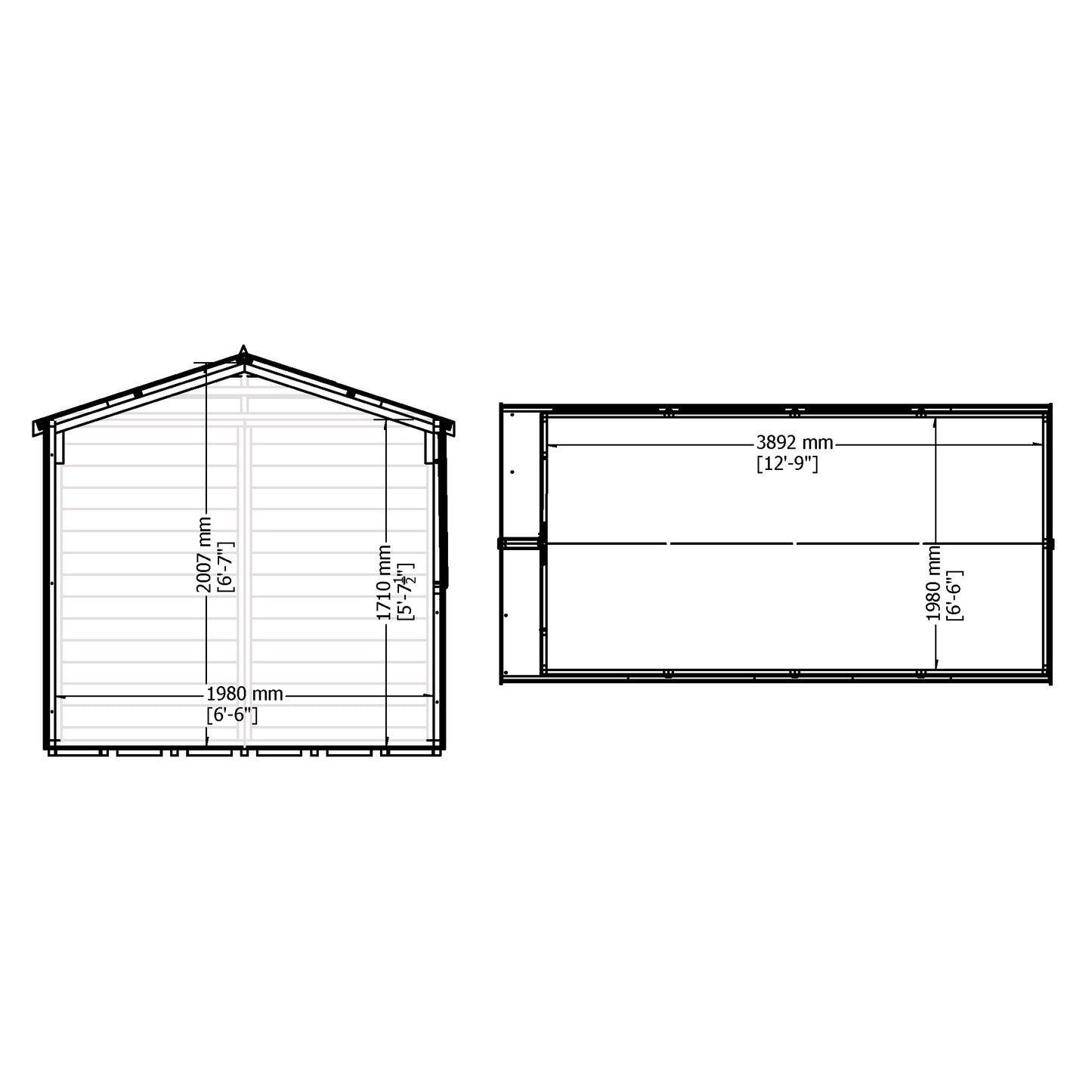 Shire Jersey Pressure treated 13x7 Double Door