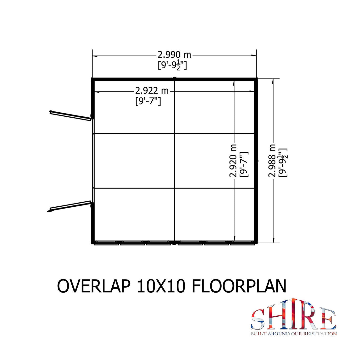 Shire Overlap Double Door 10x10 D/D