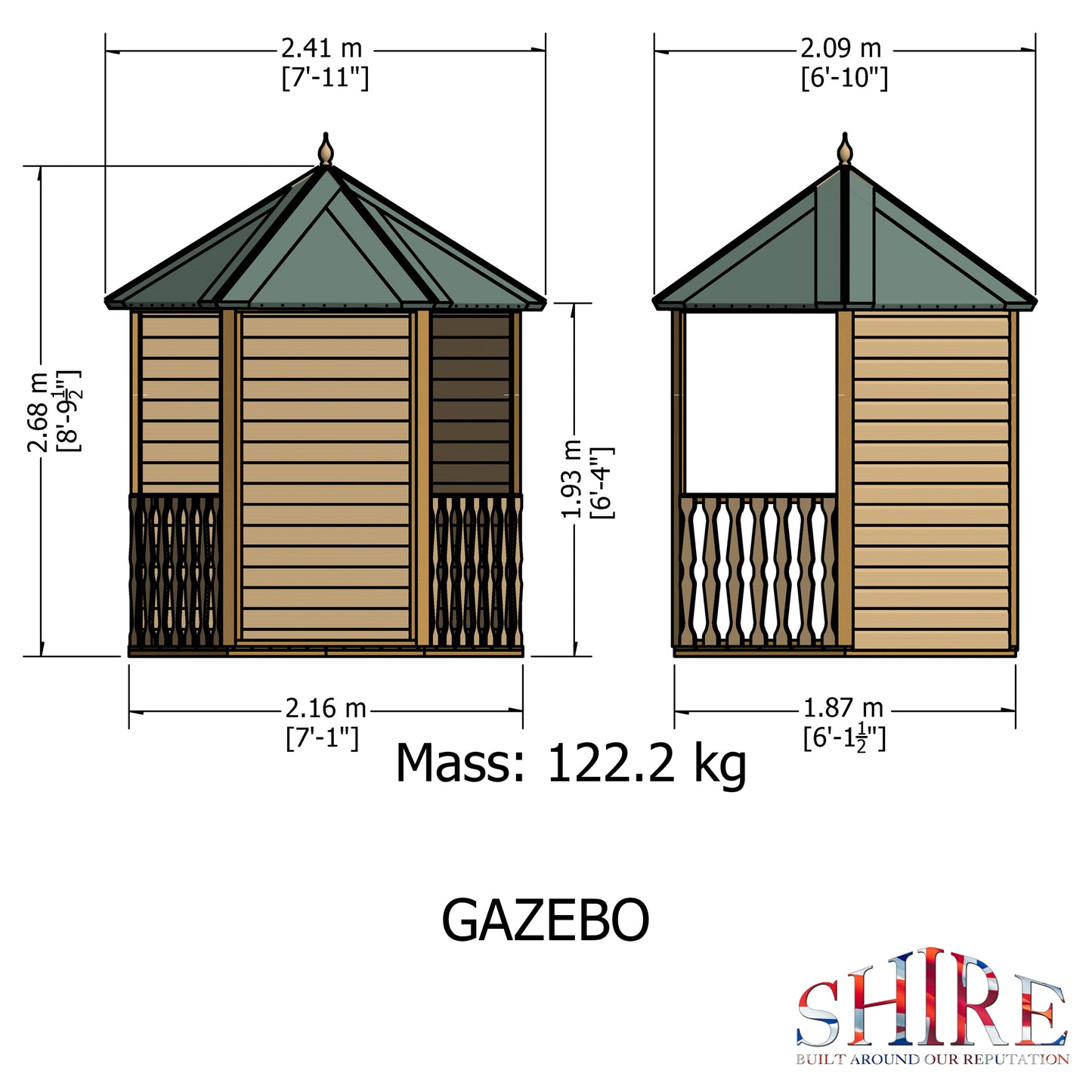 Shire Gazebo Pressure treated