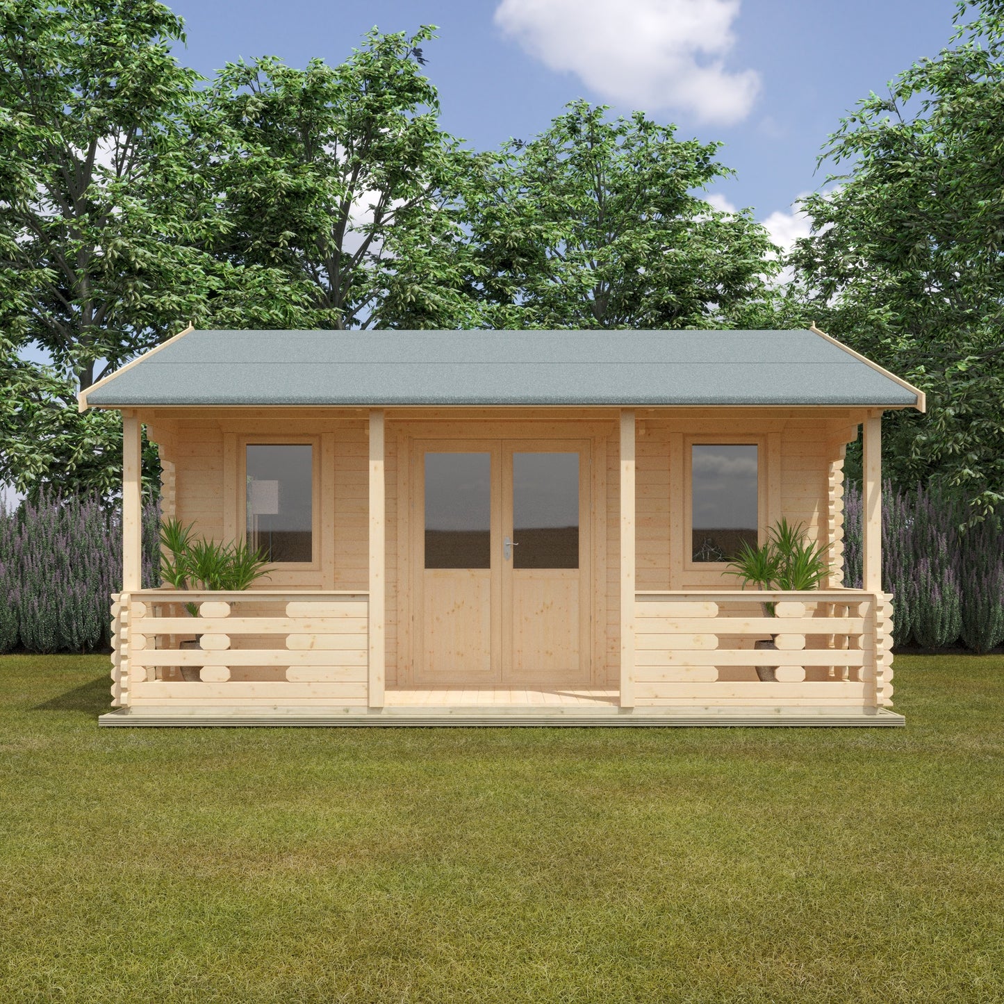 18x14 Adlington (inc. Veranda) 44mm Log Cabin