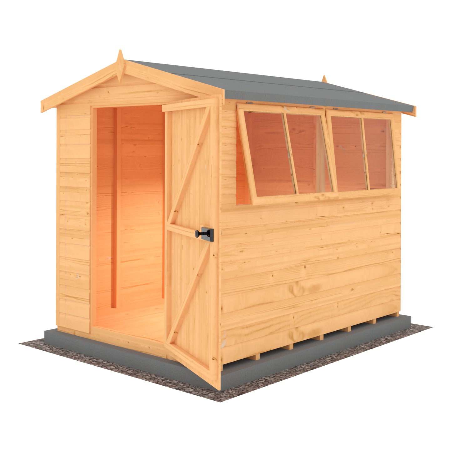 Shire Atlas 8x6 Single Door Shiplap