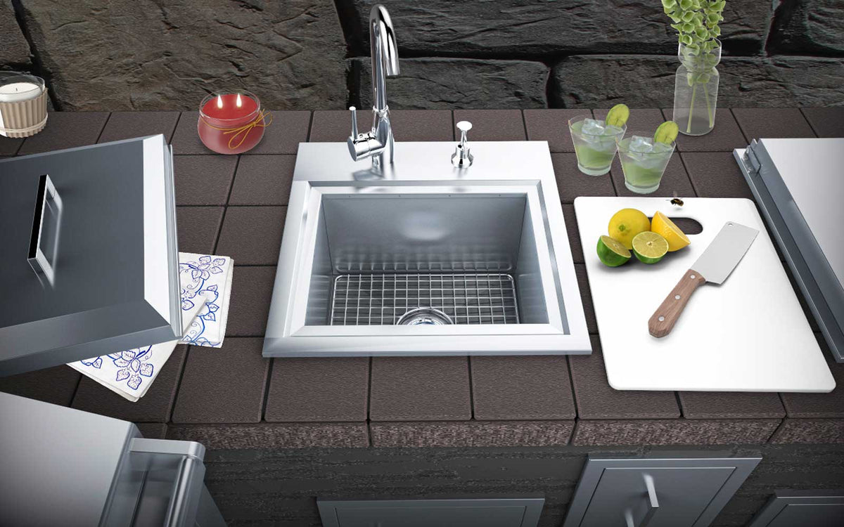 Sunstone Premium Drop-In Water Sink with Cover