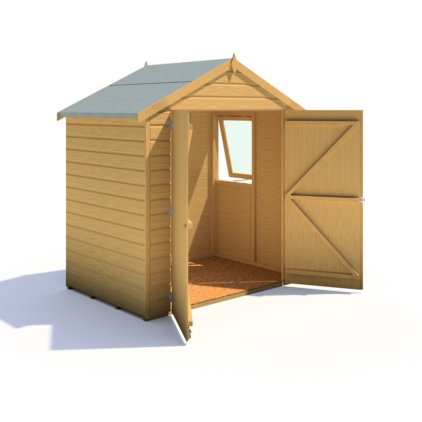 Shire Bute Shiplap Apex Double Door 4x6