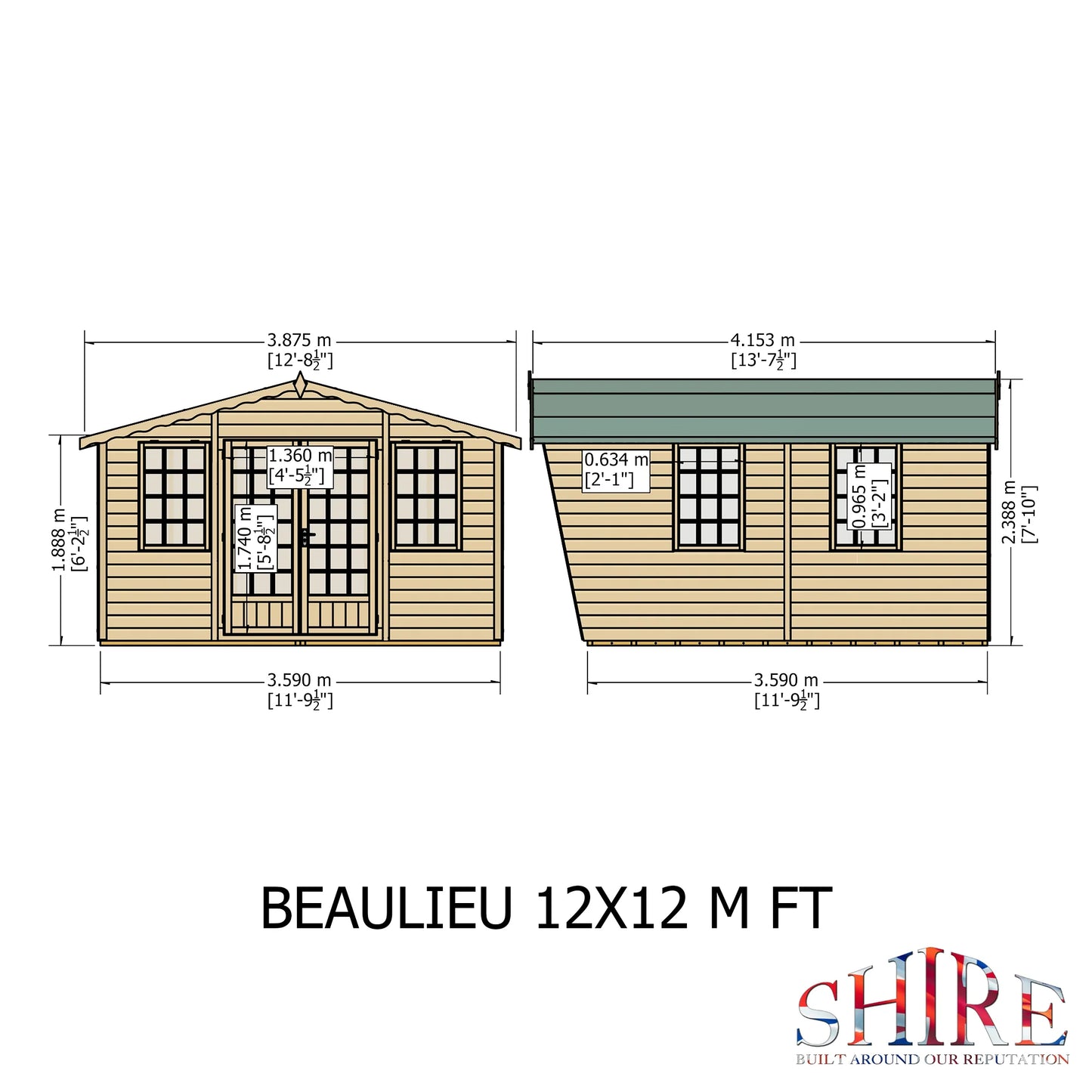 Shire Beaulieu 12x12 Shiplap