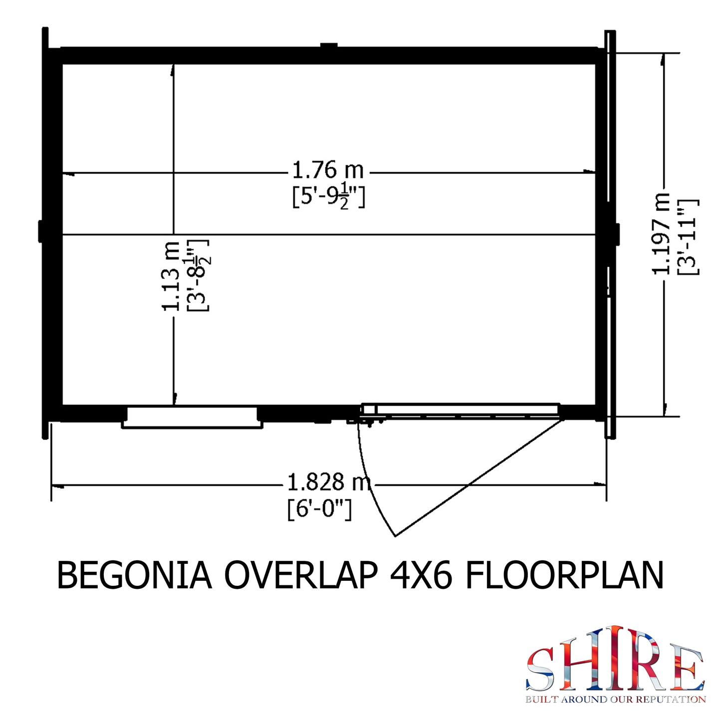 Shire Overlap 6x4 SD Reverse Apex 6x4
