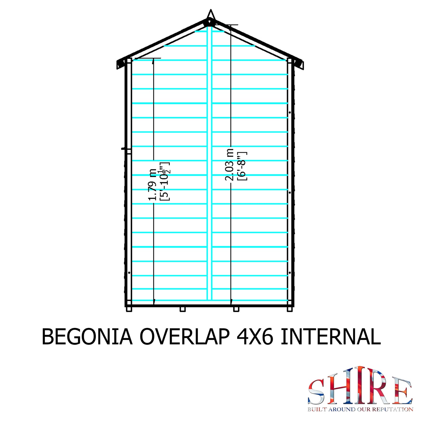 Shire Overlap 6x4 SD Reverse Apex 6x4