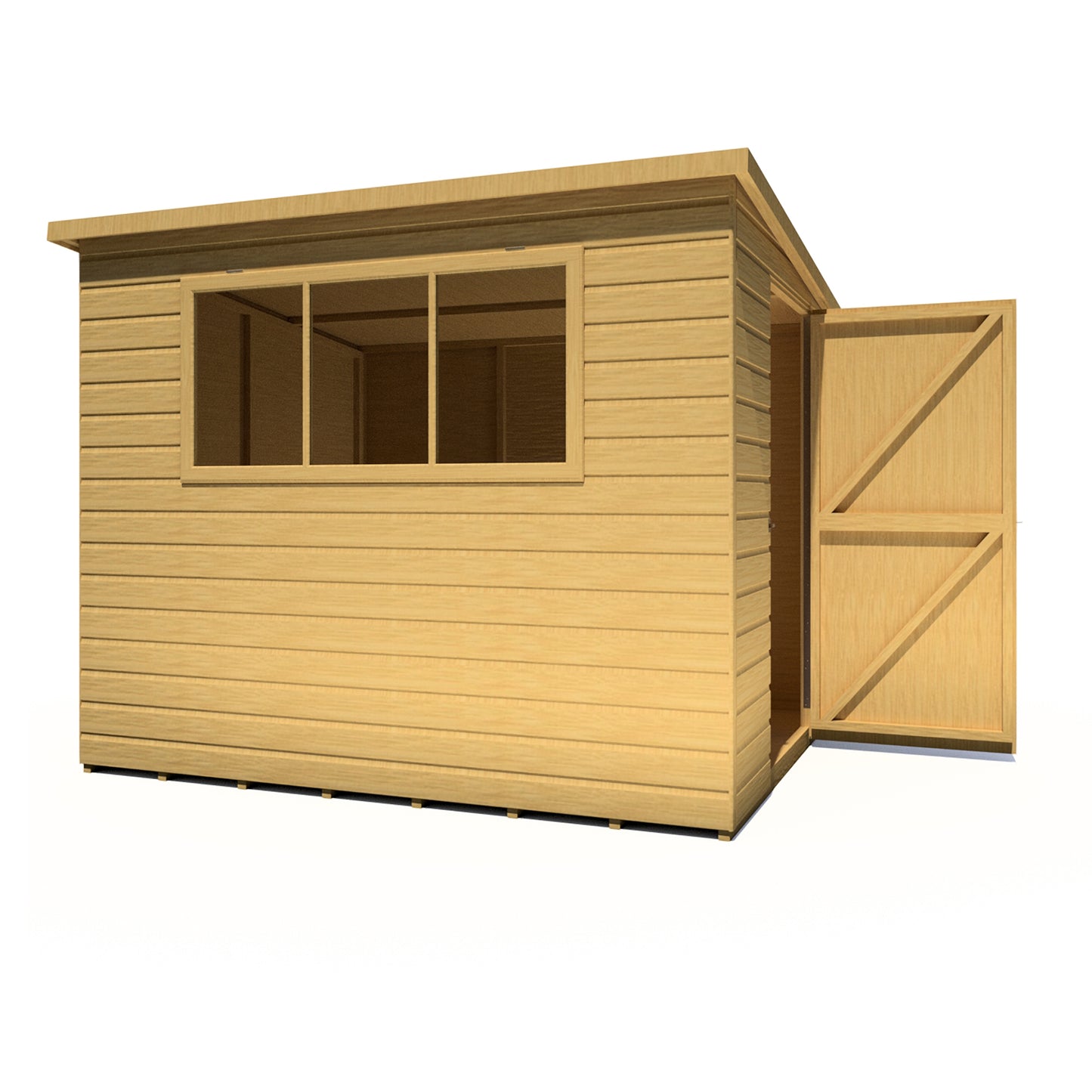 Shire Caldey Single Door 8x6 Shiplap Style B
