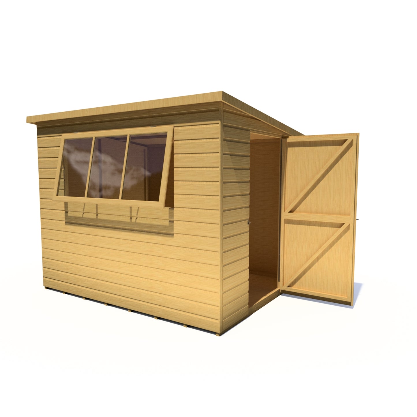 Shire Caldey Single Door 8x6 Shiplap Style B