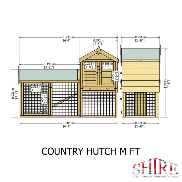 Shire Country Hutch Shiplap (6'3" x 2โ4.5")