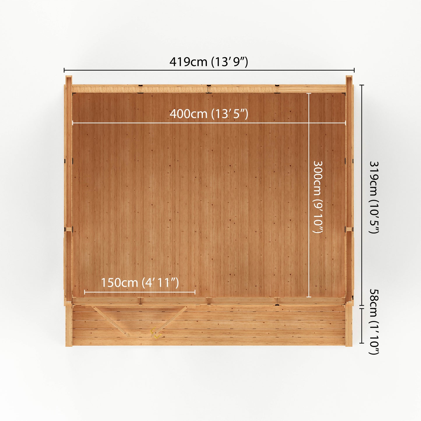 Mercia Sherwood Cresswell 4mx3m Insulated Garden Room - (UPVC Windows & Doors) - Oak