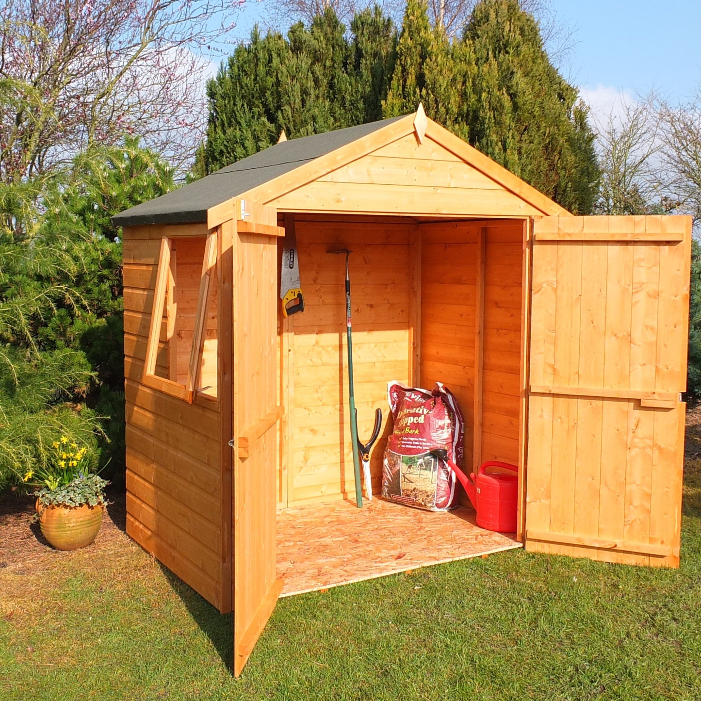 Shire Bute Shiplap Apex Double Door 4x6