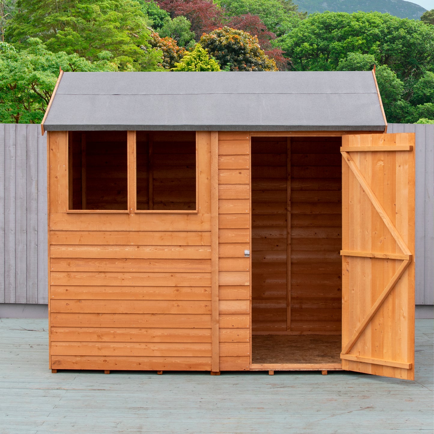 Shire Overlap 8x6 Single Door Reverse Apex Amaryllis 8x6