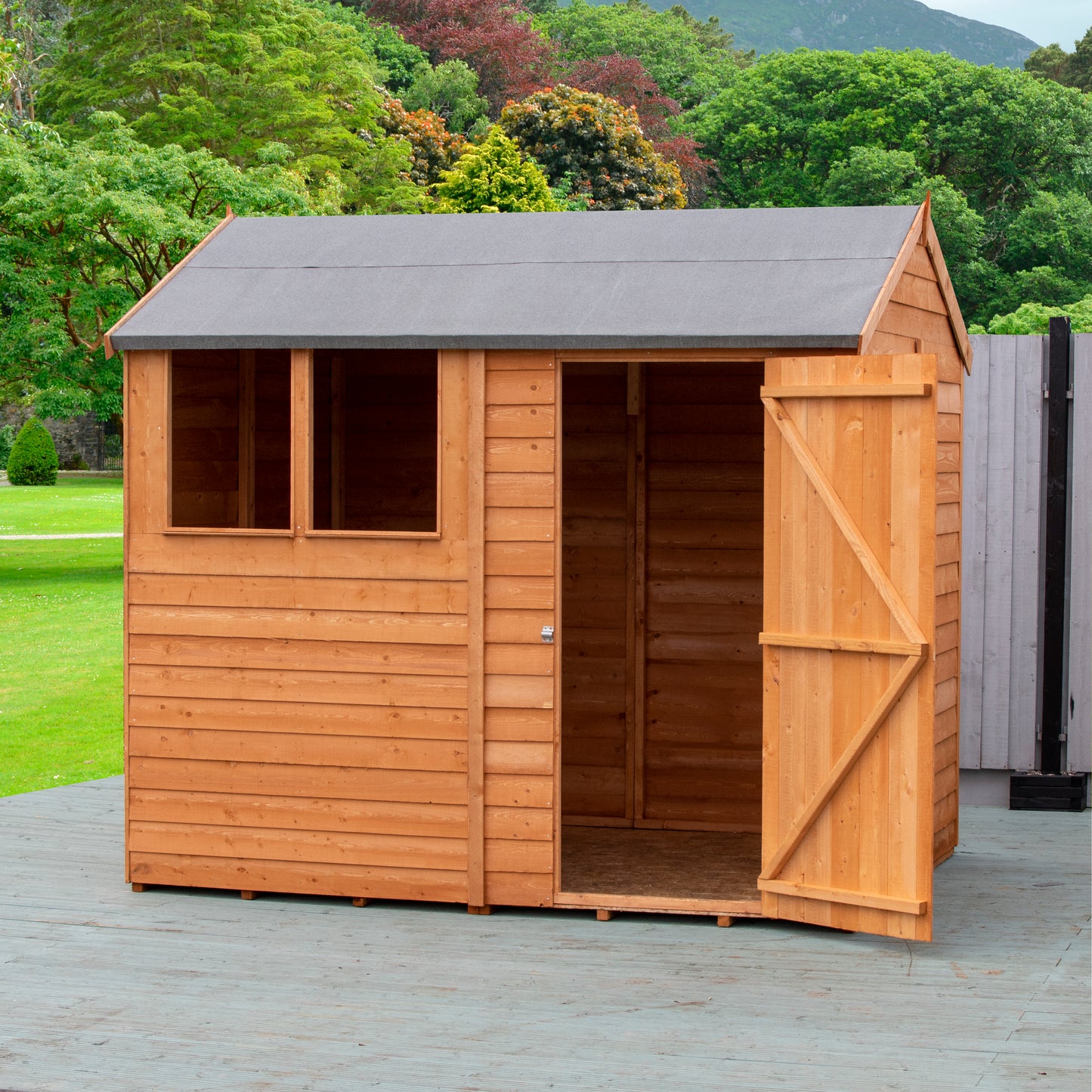 Shire Overlap 8x6 Single Door Reverse Apex Amaryllis 8x6