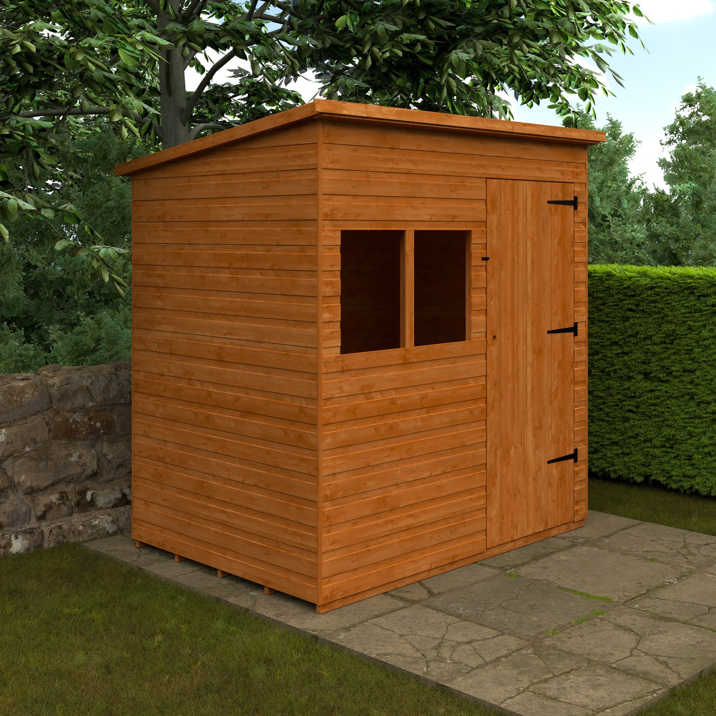 7x5 Deluxe Pent Shiplap Shed