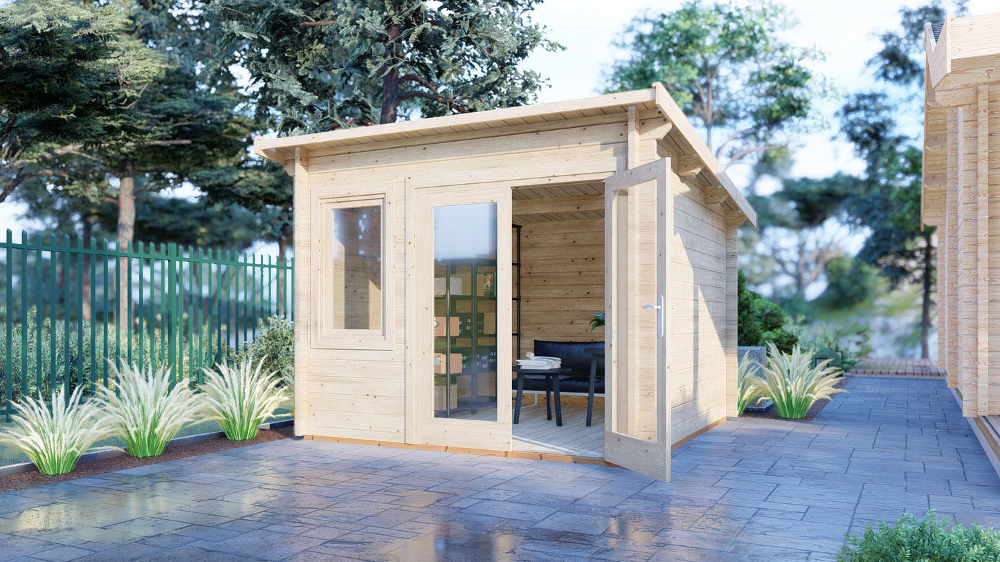 Shire Elm 10x10 44mm Log Cabin