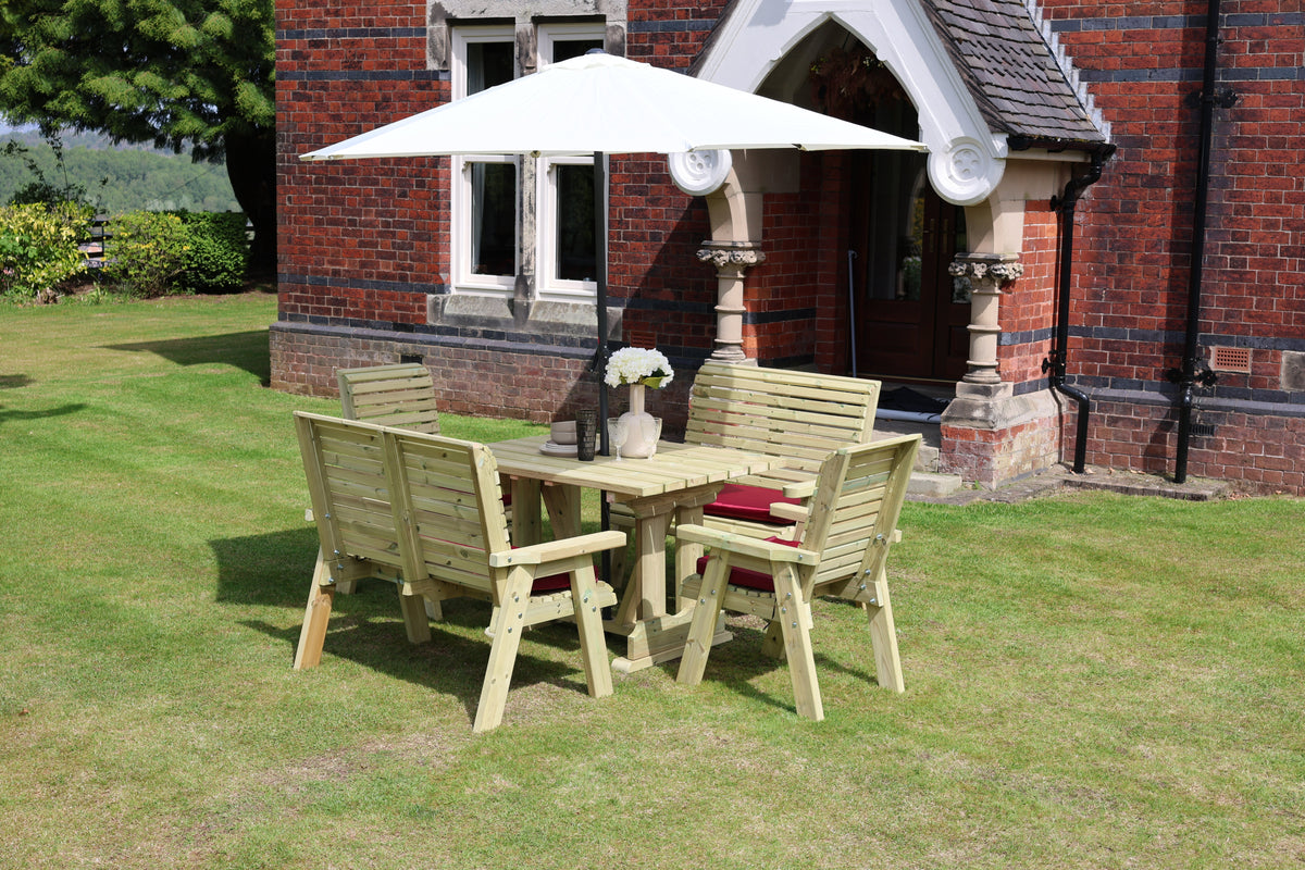 Churnet Valley Ergo 6 Seat Compact Set - 2Xc 2Xb 120X90 Table