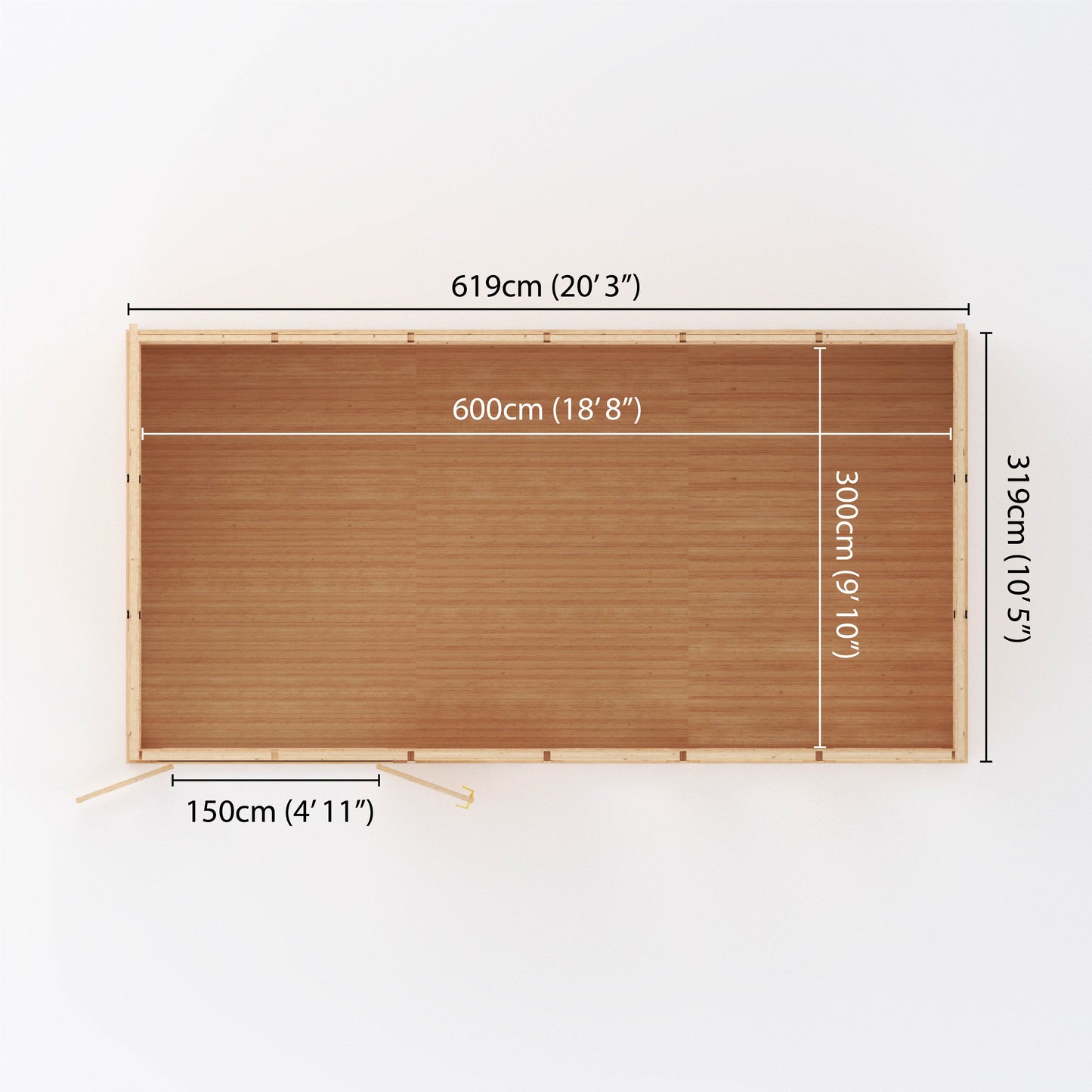 Mercia Sherwood Edwinstowe 6mx3m Insulated Garden Room - (UPVC Windows & Doors) - White