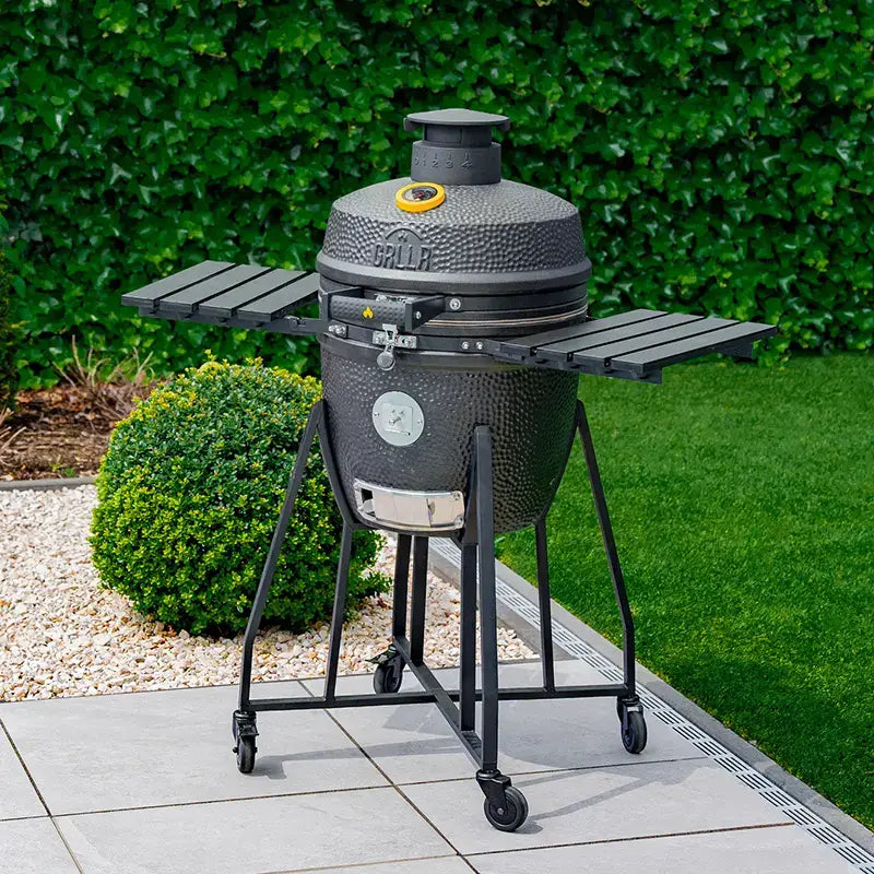 GRLLR Ember Classic 18 inch Kamado Grill | Matte Black including Trolley