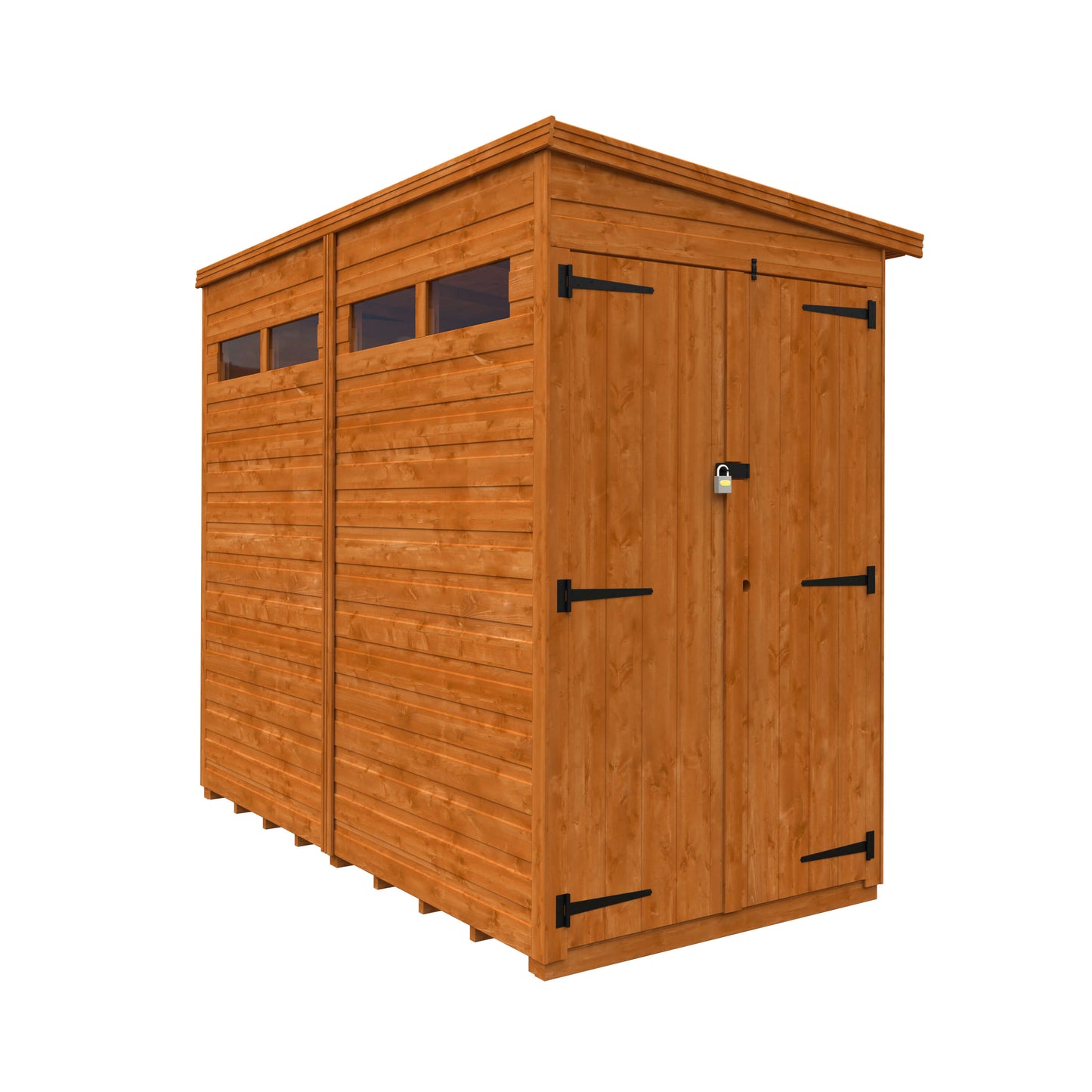 8x4 Flex Pent Security Double Door