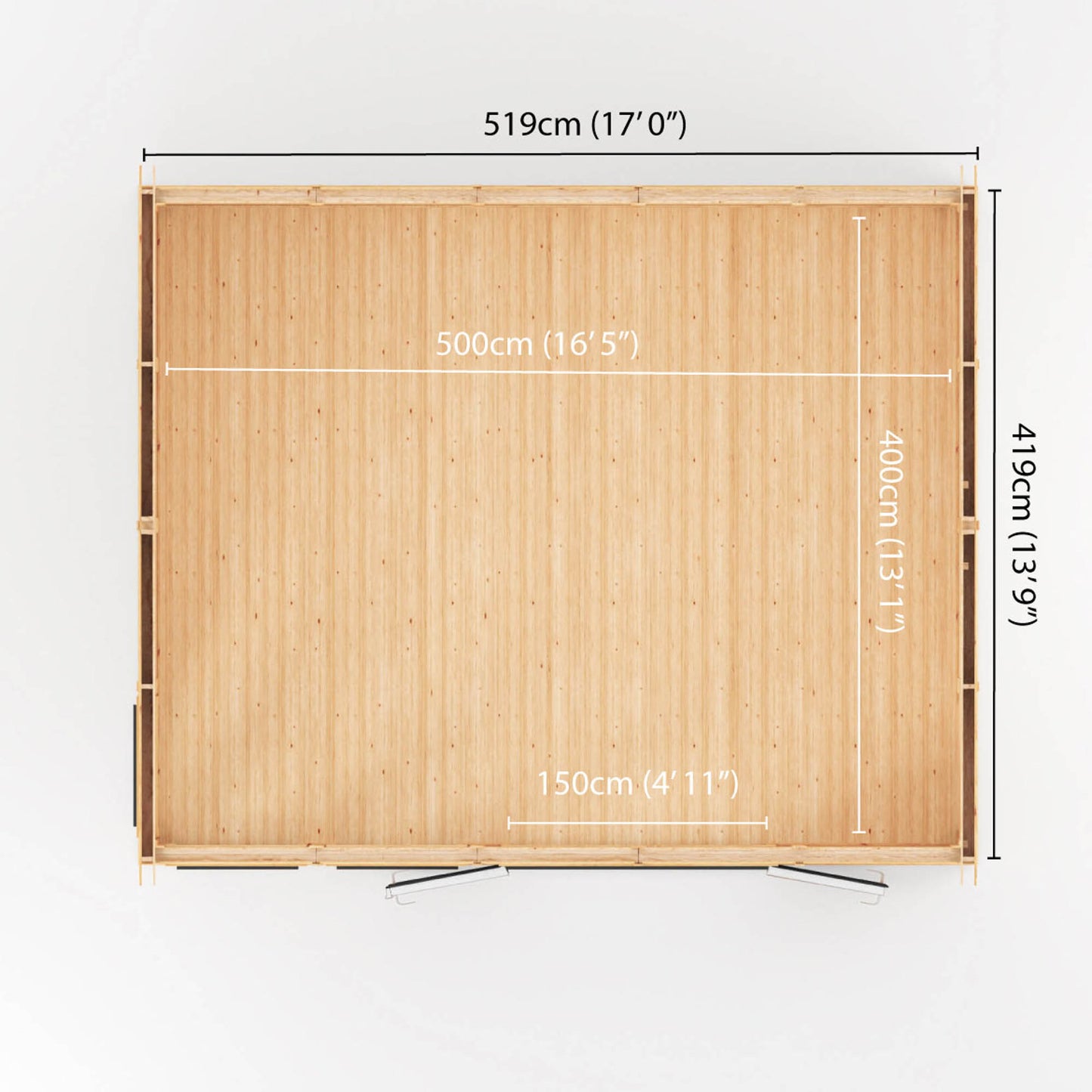 Mercia Sherwood Rufford 5mx3m Insulated Garden Room - (UPVC Windows & Doors) - Grey