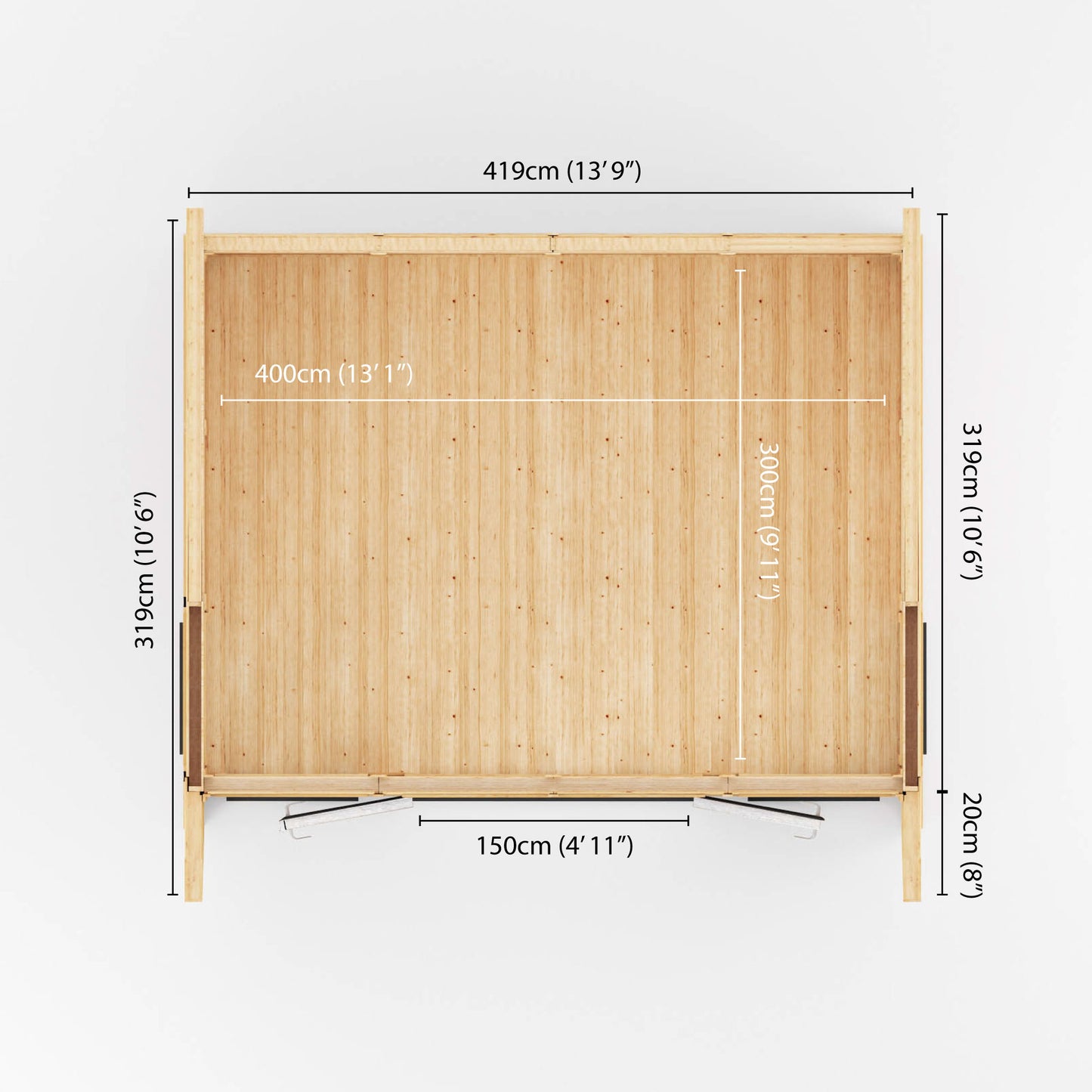 Mercia Sherwood Harlow 4mx3m Insulated Garden Room - (UPVC Windows & Doors) - Grey