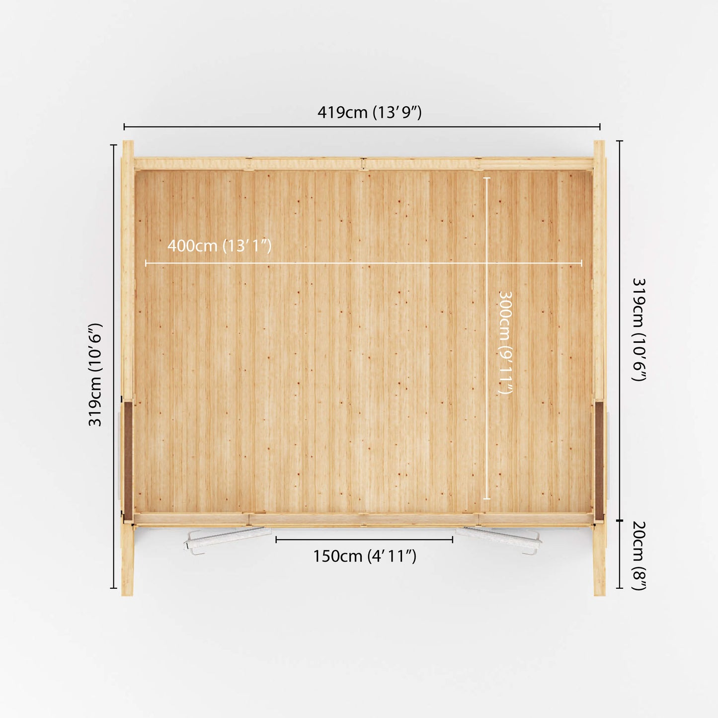 Mercia Sherwood Harlow 4mx3m Insulated Garden Room - (UPVC Windows & Doors) - White
