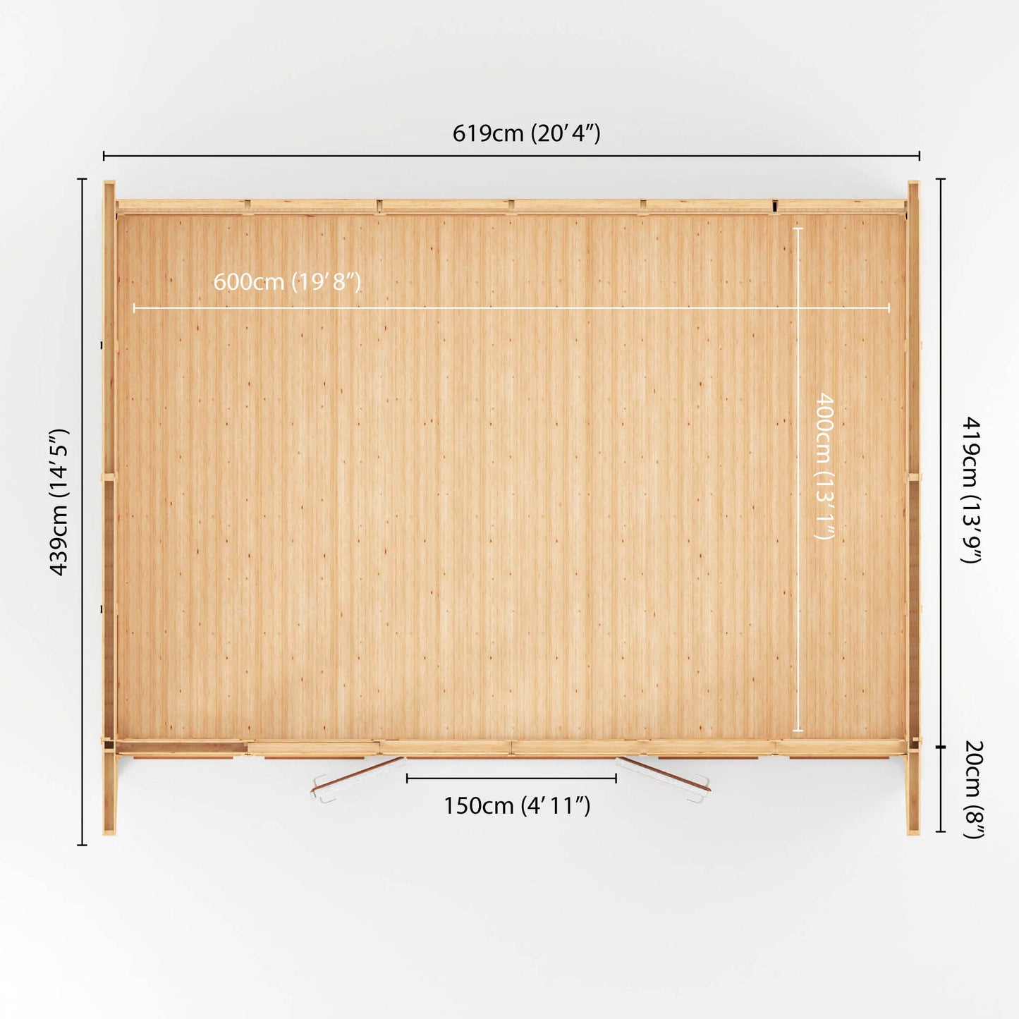 Mercia Sherwood Harlow 6mx4m Insulated Garden Room - (UPVC Windows & Doors) - Oak