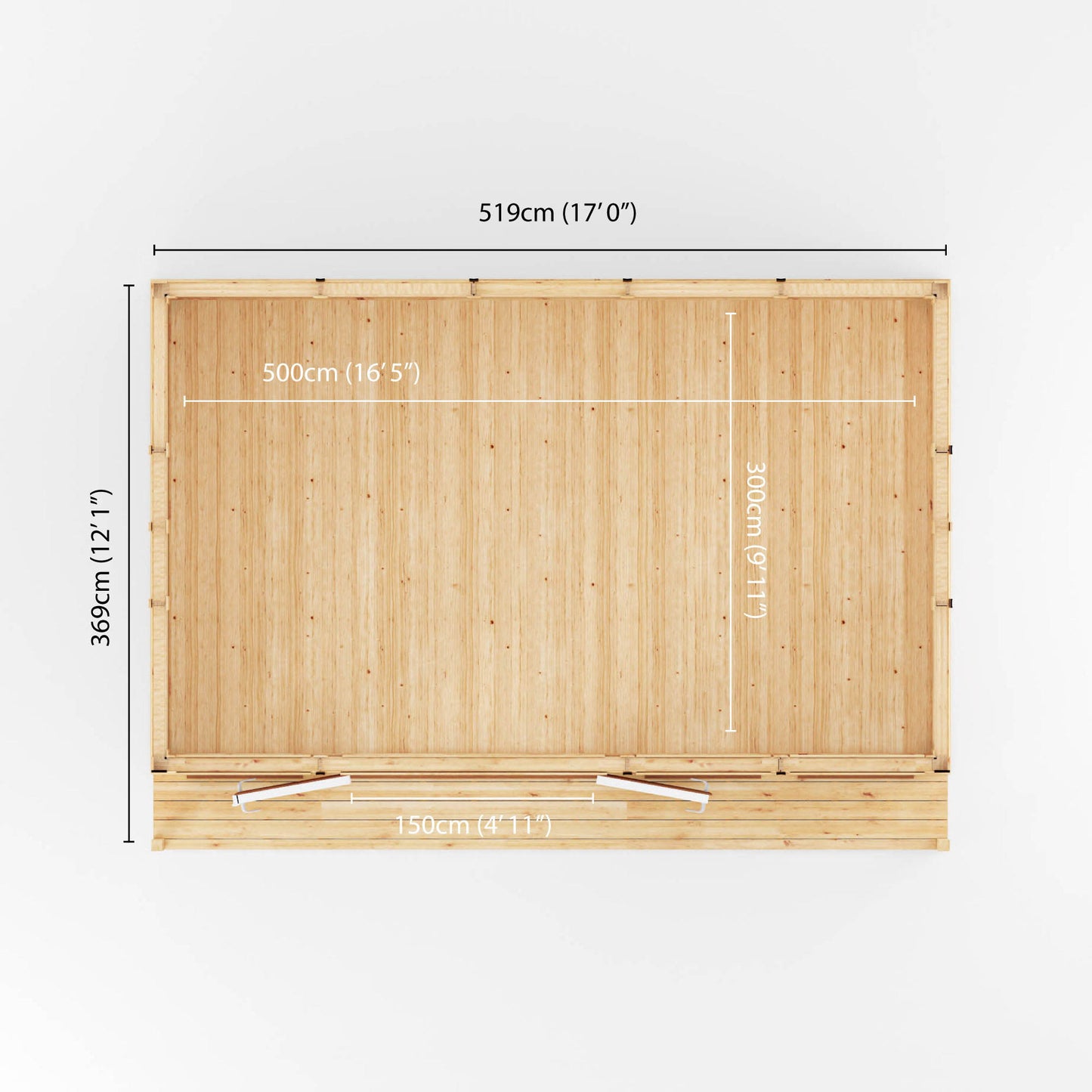 Mercia Sherwood Thoresby 5mx3m Insulated Garden Room - (UPVC Windows & Doors) - Oak