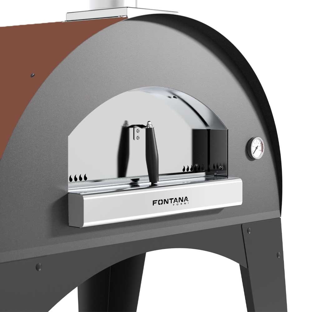 Fontana Lorenzo Rosso Built-In Wood Fired Pizza Oven