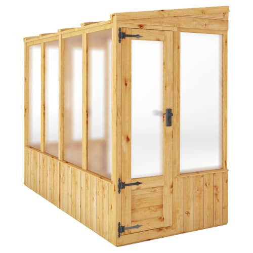Mercia 8 x 4 Woodsman Pent Lean-To Greenhouse - Polycarbonate
