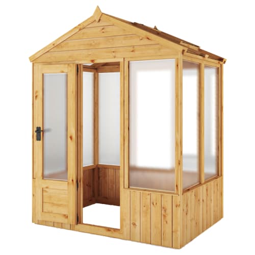 Mercia 4 x 6 Woodsman Apex Greenhouse - Polycarbonate