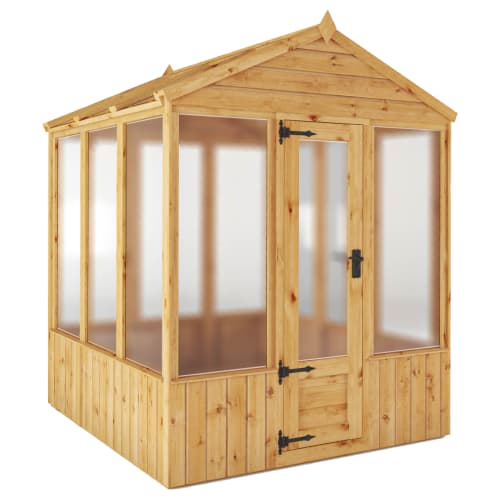 Mercia 6 x 6 Woodsman Apex Greenhouse - Polycarbonate