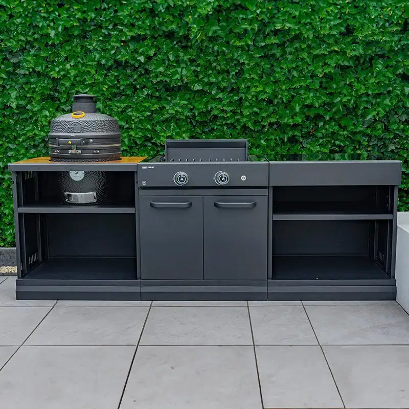 GRLLR Ember Classic 18 inch Kamado Grill | Charcoal Black | Built In