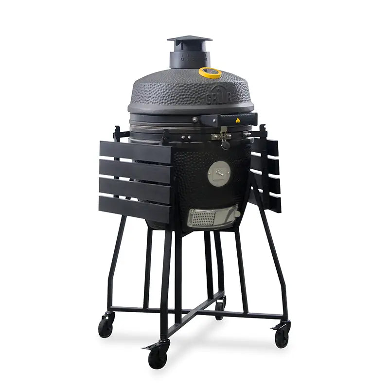 GRLLR Ember Classic 18 inch Kamado Grill | Matte Black including Trolley