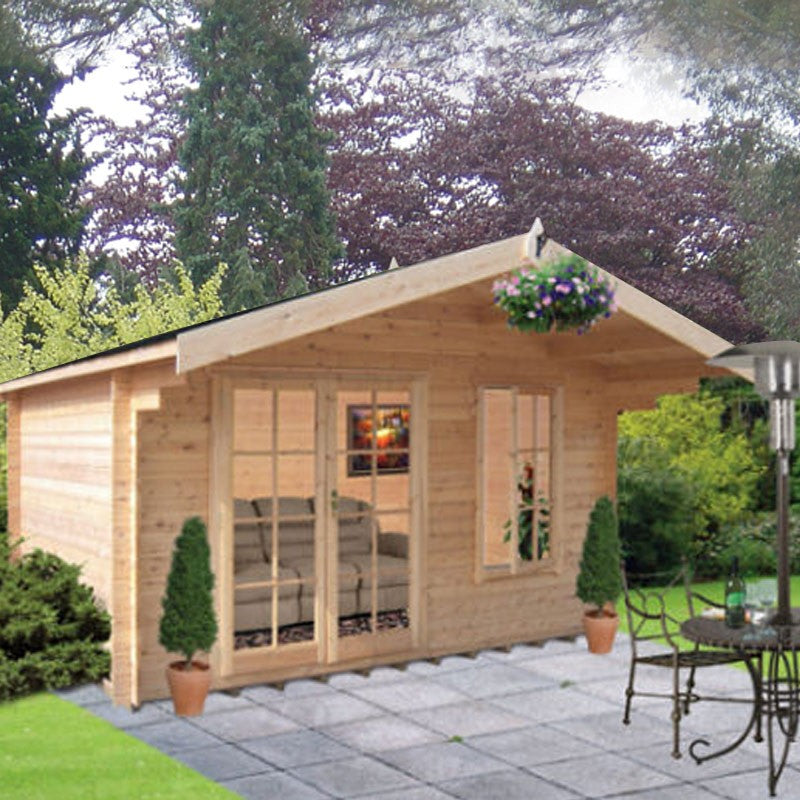 Shire Glenmore 16Gx16 Log Cabin (28mm - 70mm Logs)