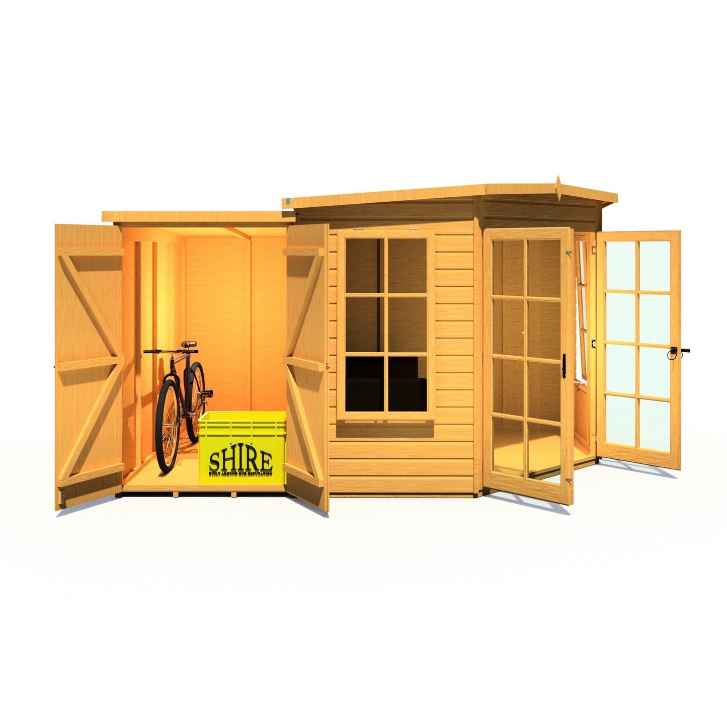Shire Hampton with Side Shed 8 x 12
