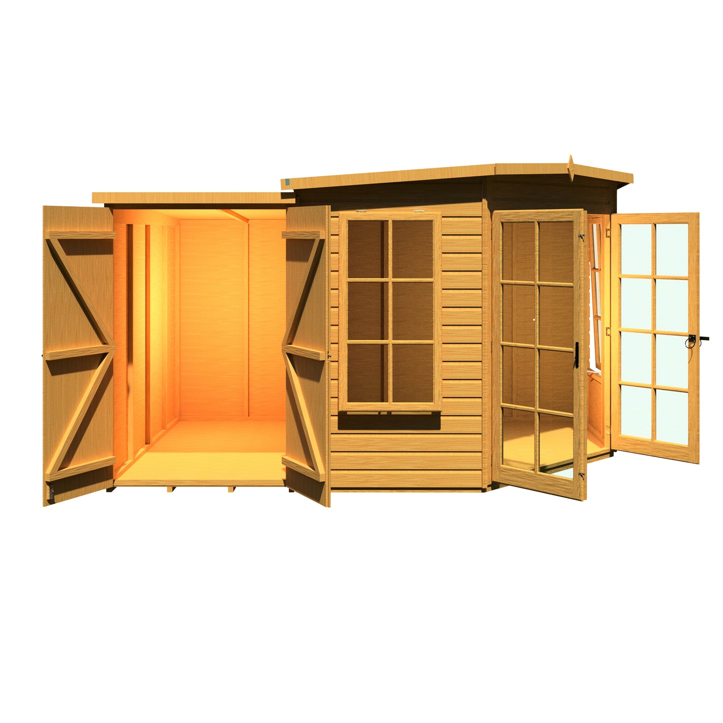 Shire Hampton with Side Shed 8 x 12
