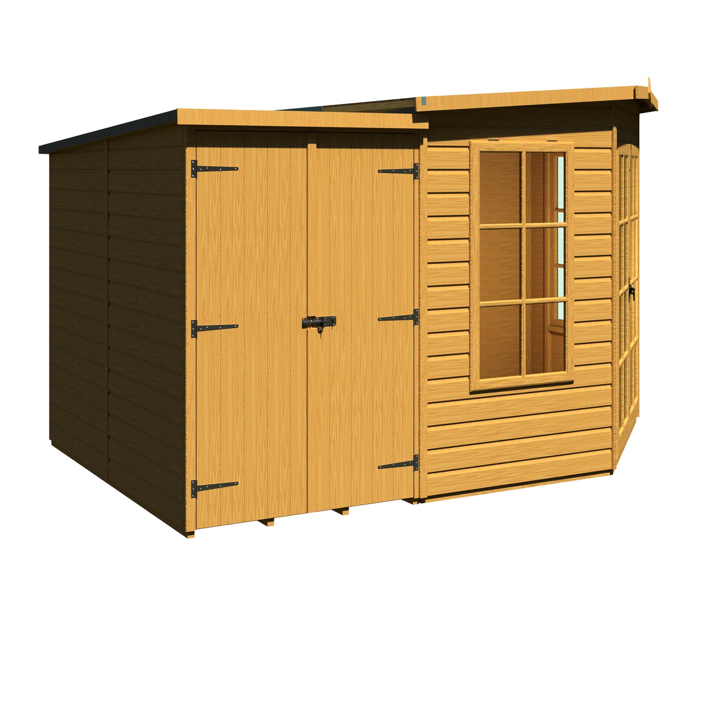 Shire Hampton with Side Shed 8 x 12