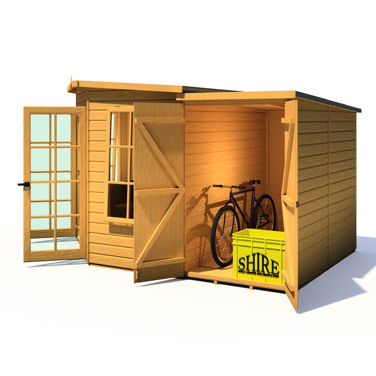 Shire Hampton with Side Shed 8 x 12