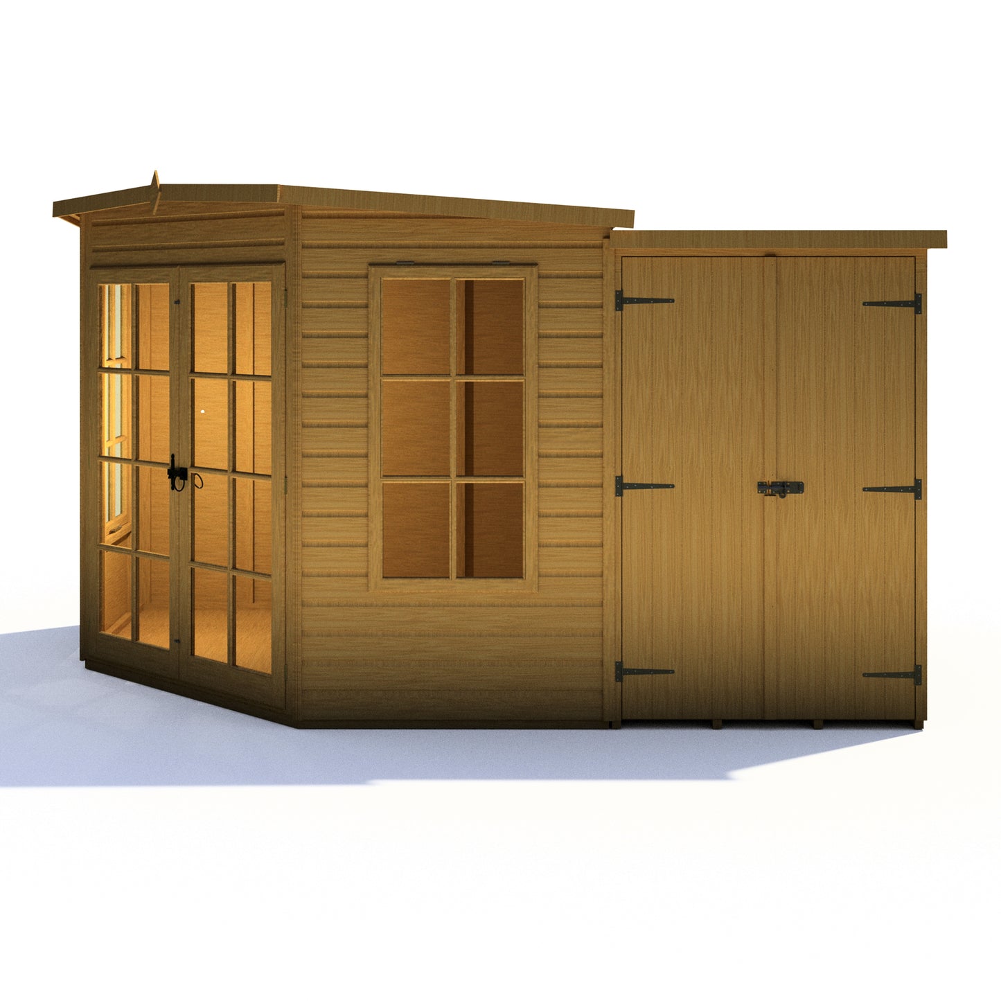 Shire Hampton with Side Shed 8 x 12