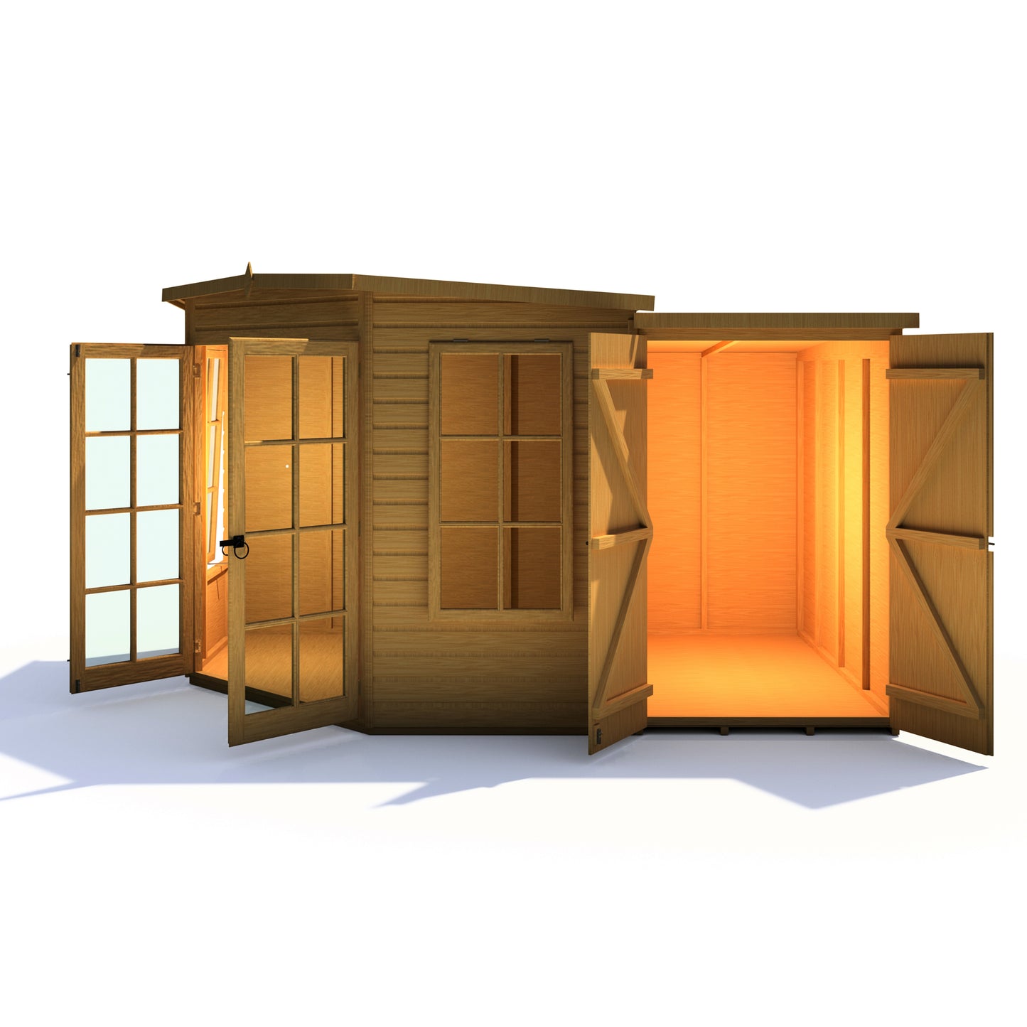 Shire Hampton with Side Shed 8 x 12