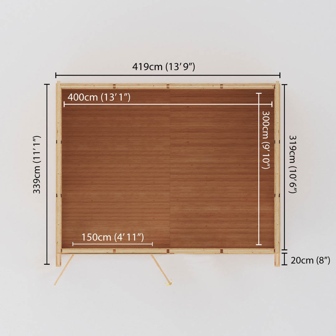 Mercia Sherwood Harlow 4mx3m Insulated Garden Room