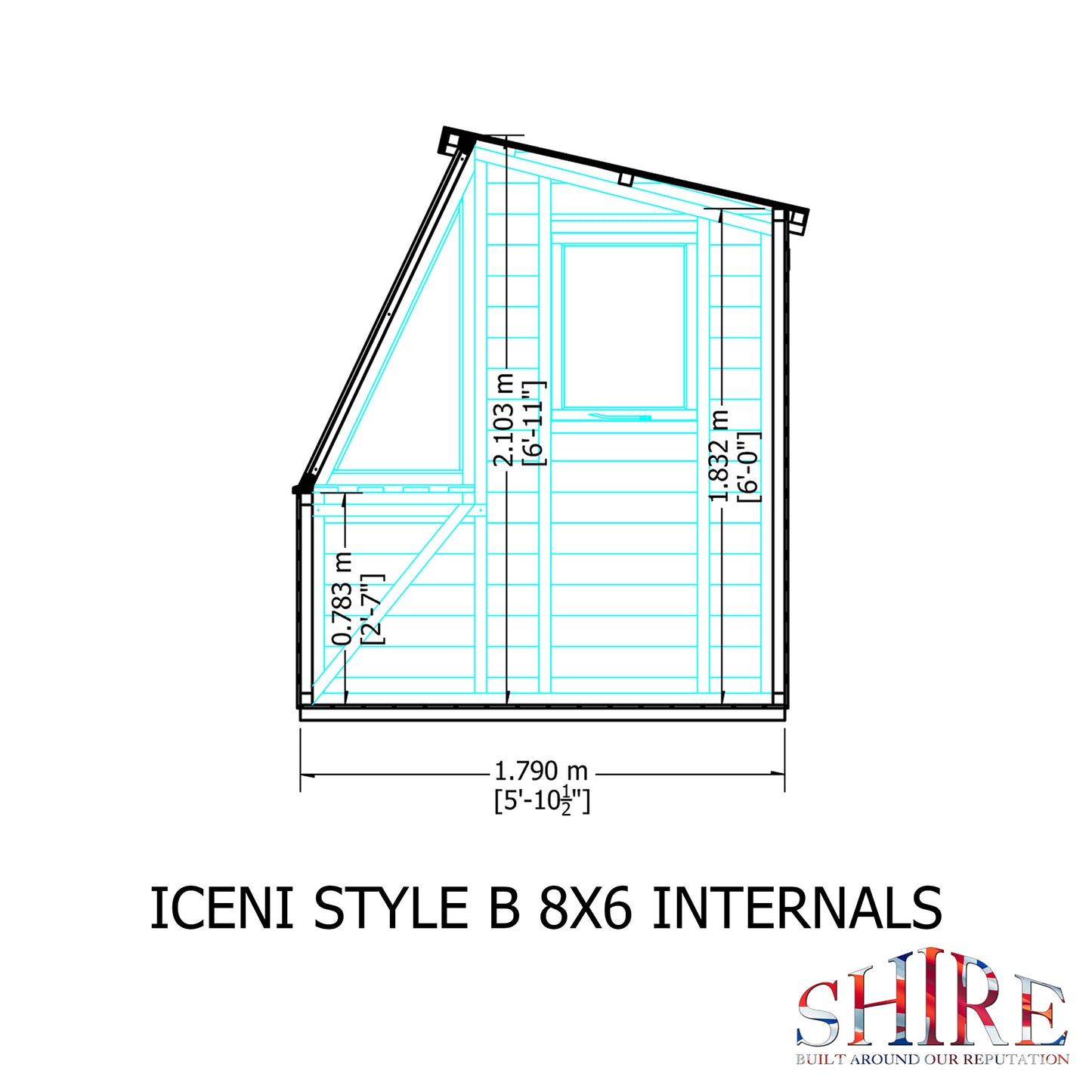Shire Potting Shed (Iceni) 8x6 Style B Loglap