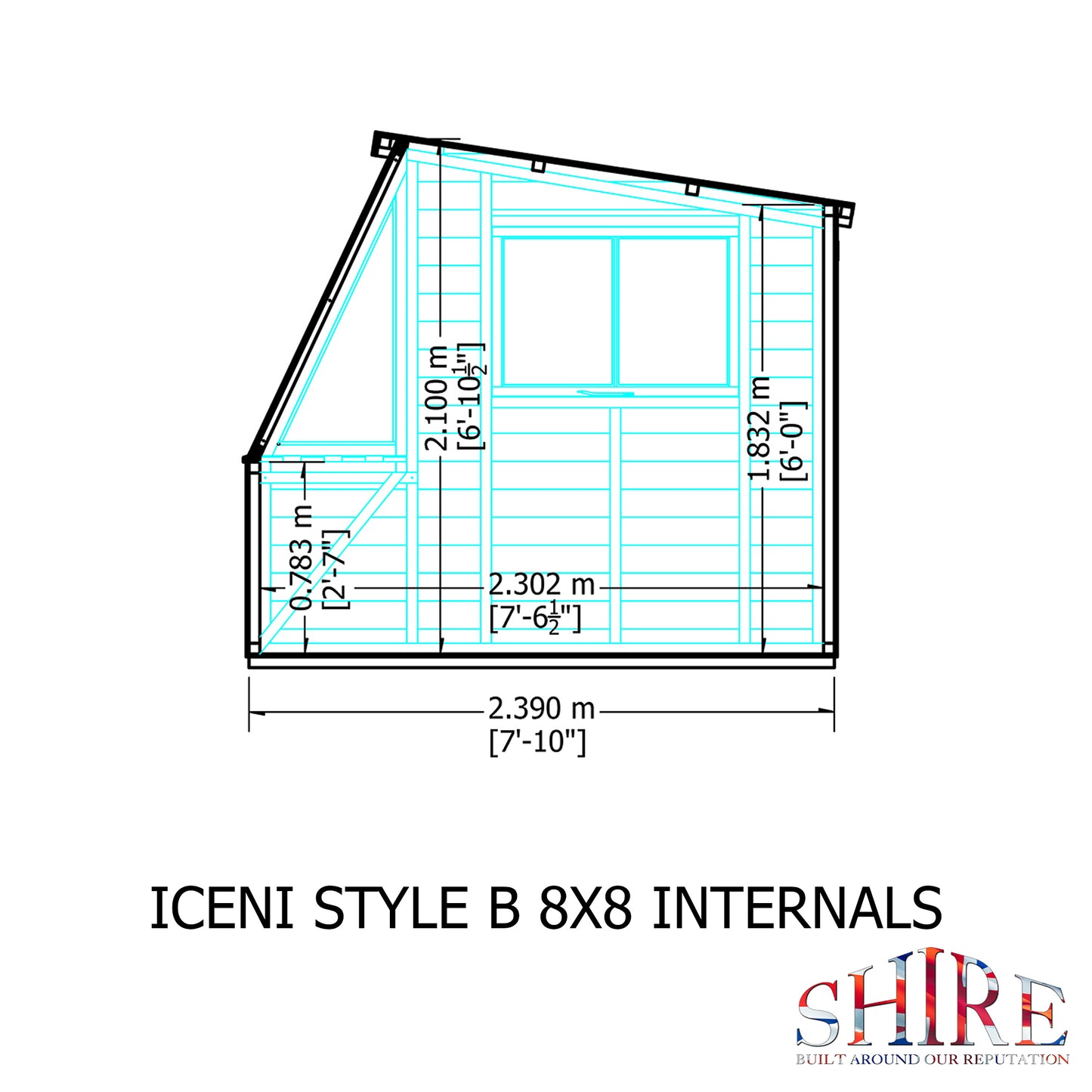 Shire Potting Shed (Iceni) 8x8 Style B Loglap