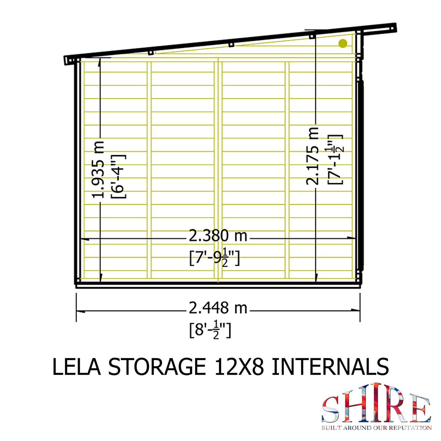 Shire Lela 12x8 inc Storage