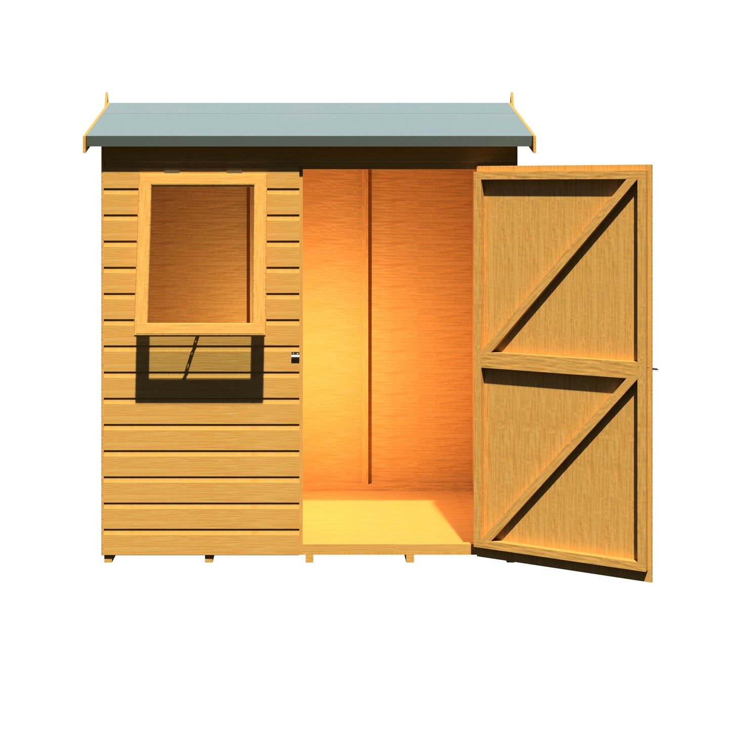 Shire Lewis 6x4 Single Door Loglap Reverse Style C