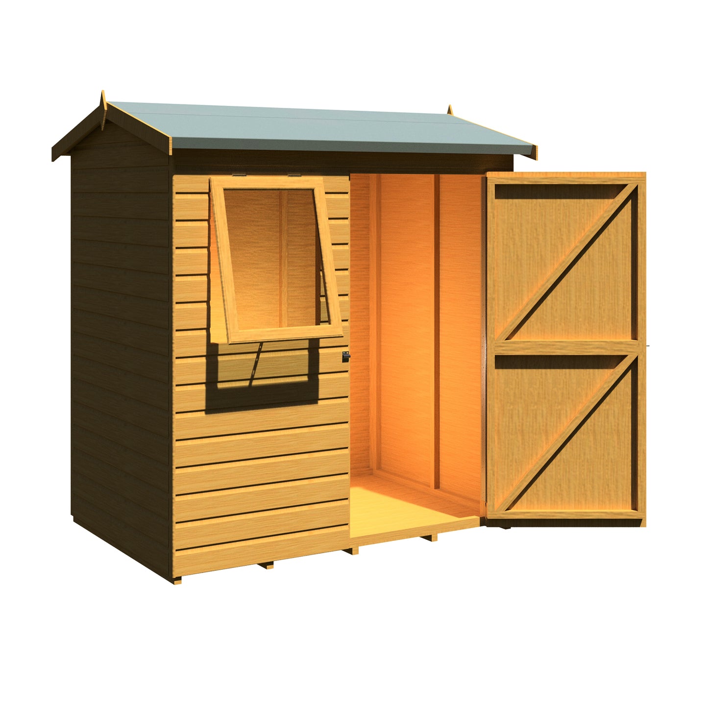 Shire Lewis 6x4 Single Door Loglap Reverse Style C