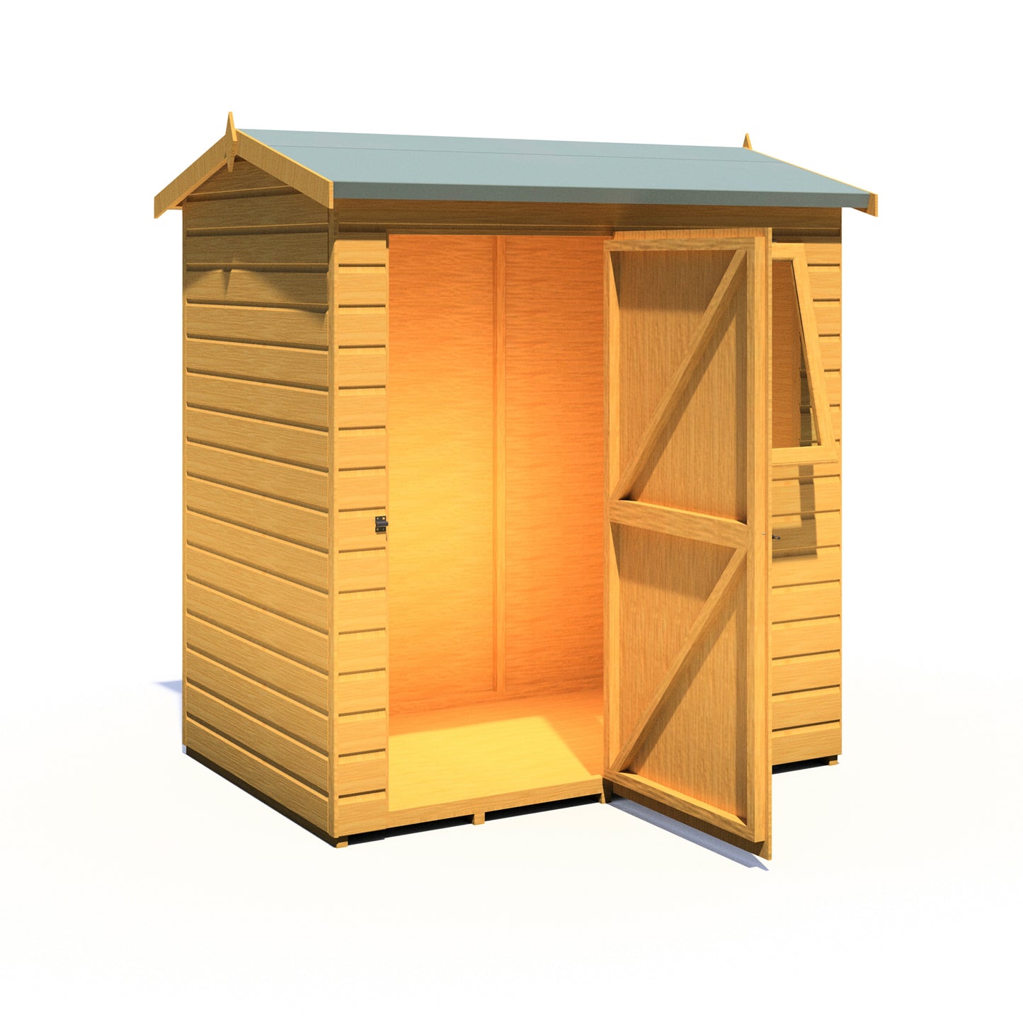Shire Lewis 6x4 Single Door Loglap Reverse Style D