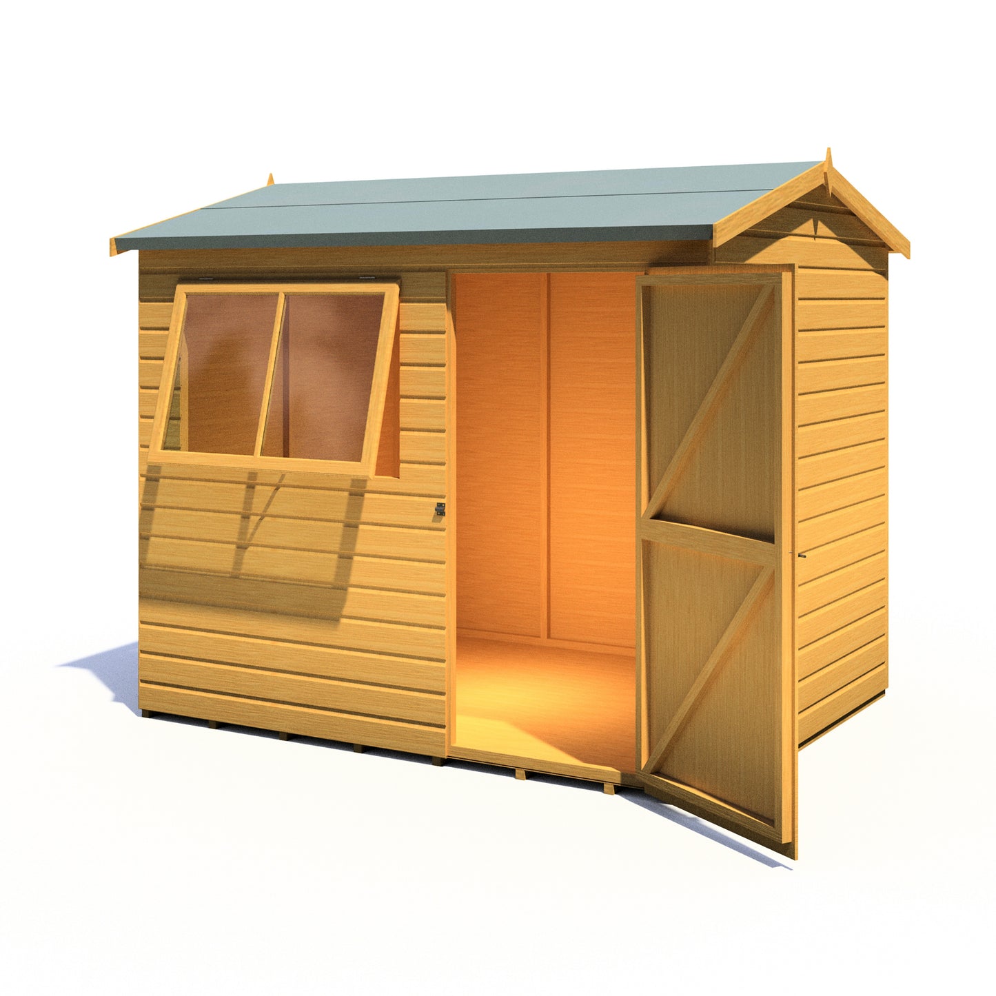 Shire Lewis 8x6 Single Door Loglap Reverse Style C